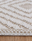 Port Villa Wickham Beige Geometric Flatweave Rug DecoRug