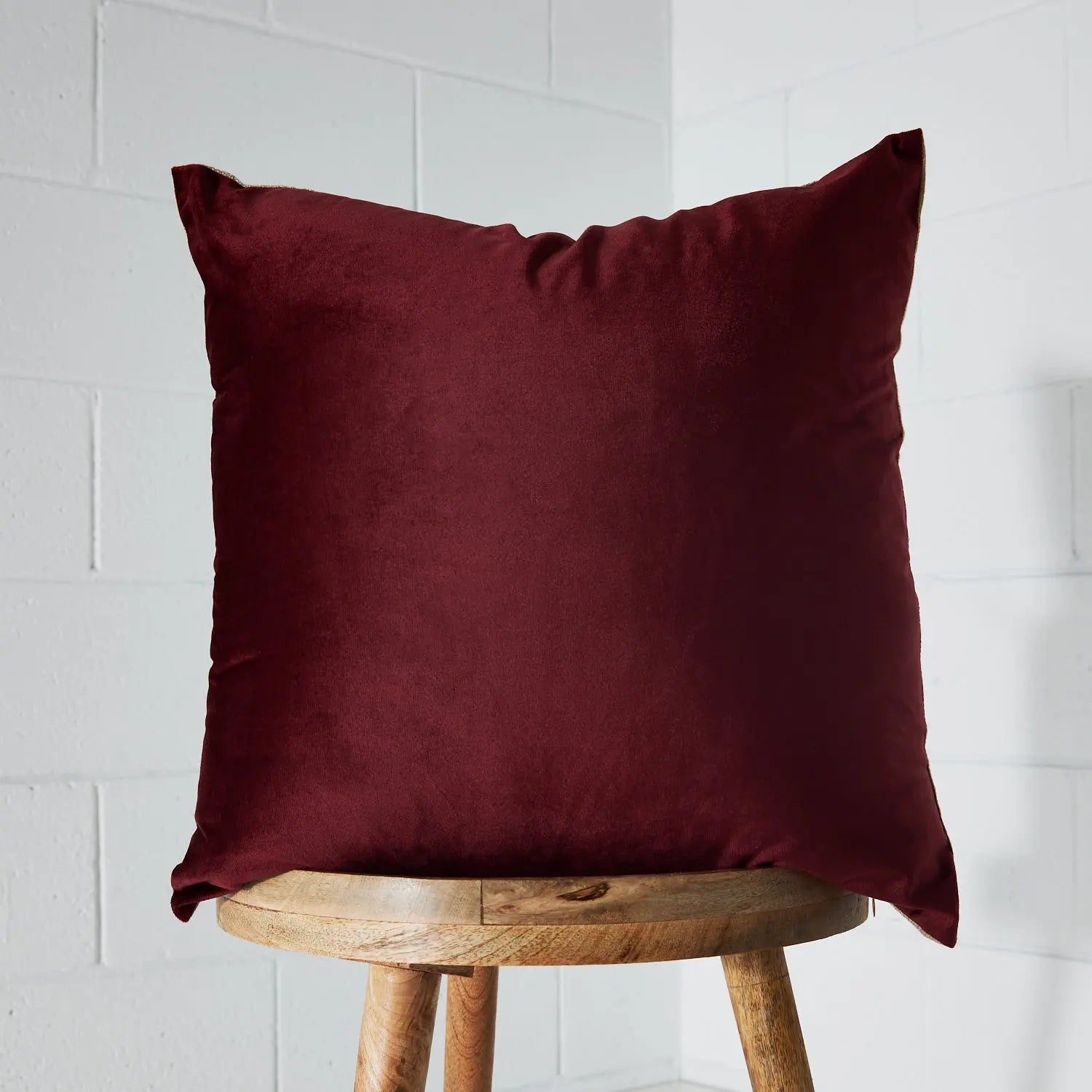 Rectangle Velvet Feather Cushion Oxblood KAILE