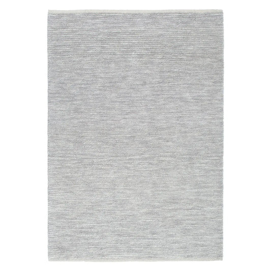 Rita Plain Grey Textured Rug DecoRug