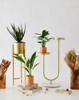 Round Metal Plant Stand Gold KAILE