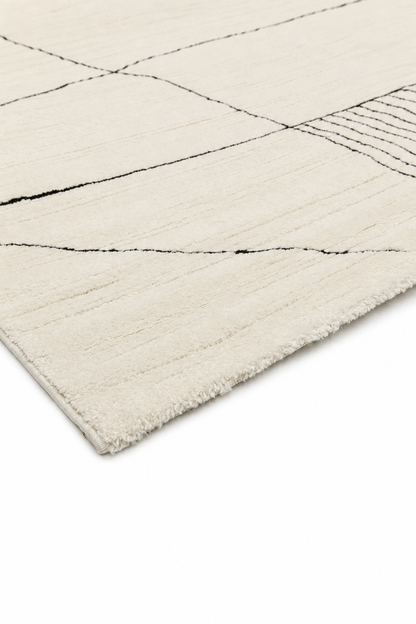 Leo Geometric Cream & Black Rug