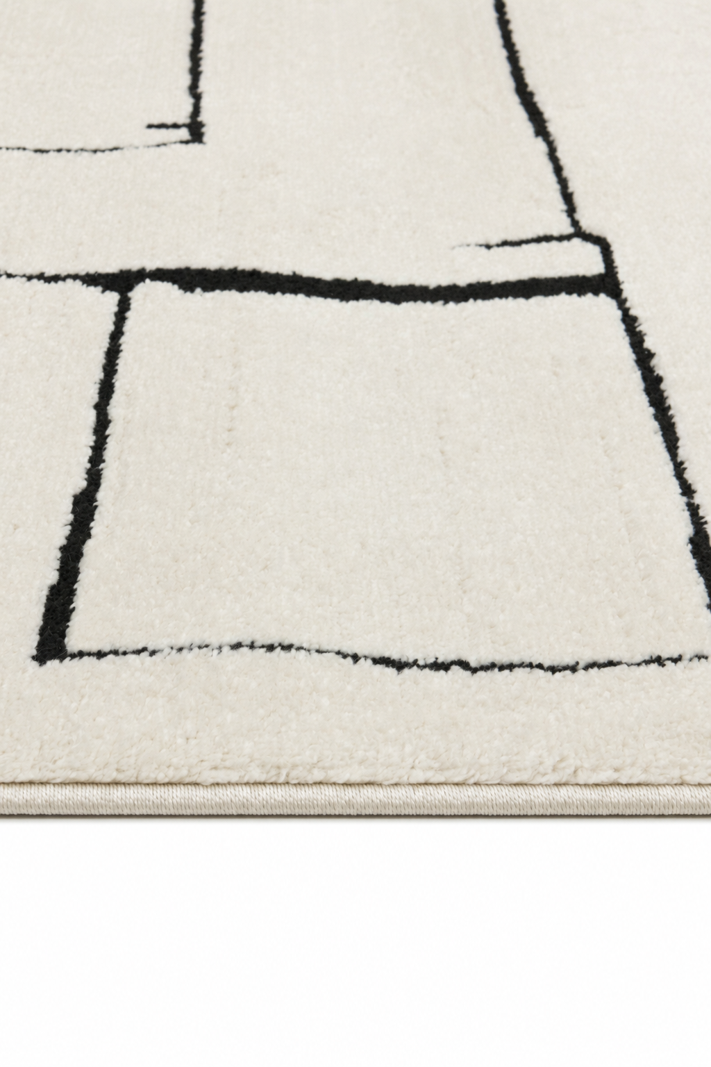 Leo Abstract Line Cream Rug