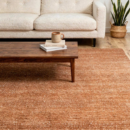 Selina Rust Wool Rug JAVIHOME