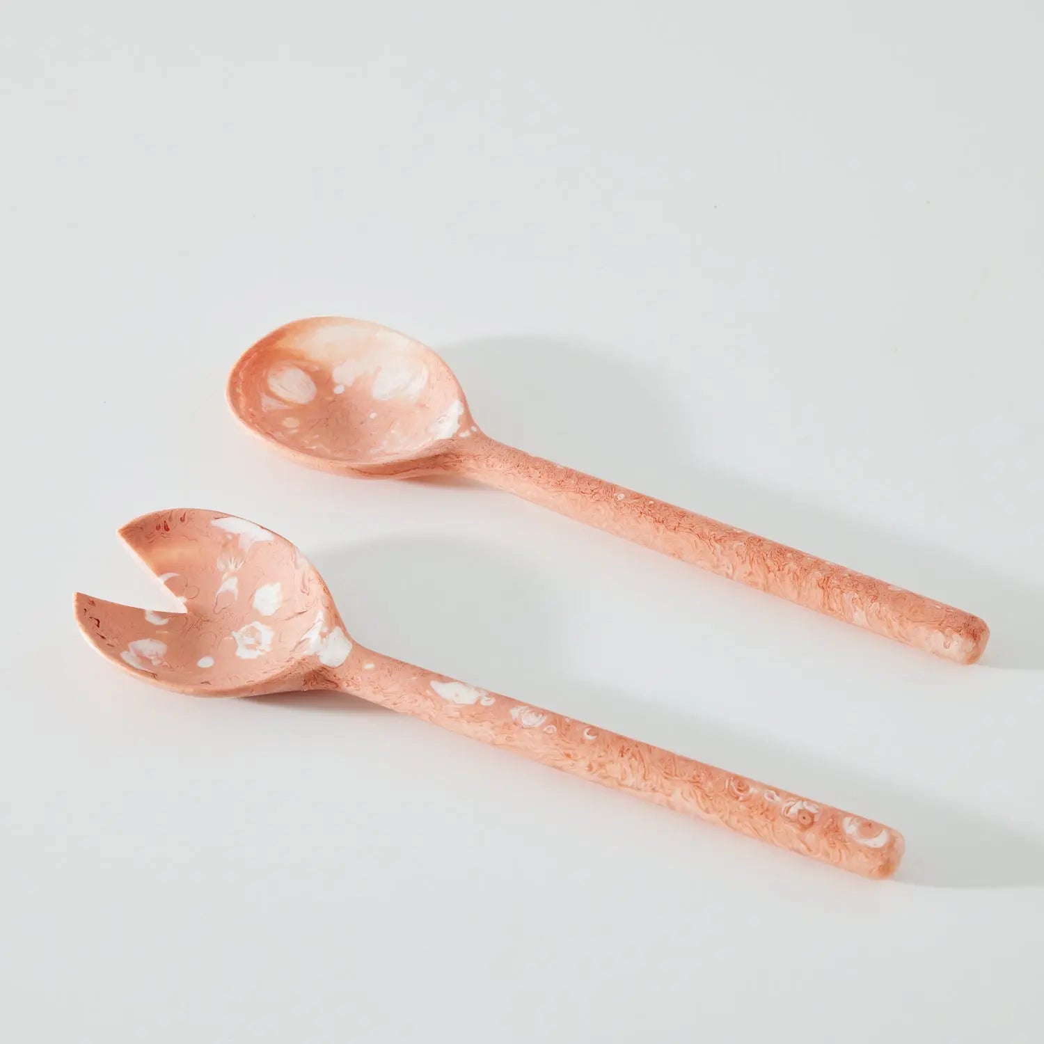 Set of 2 Resin Salad Server Pink Horizon