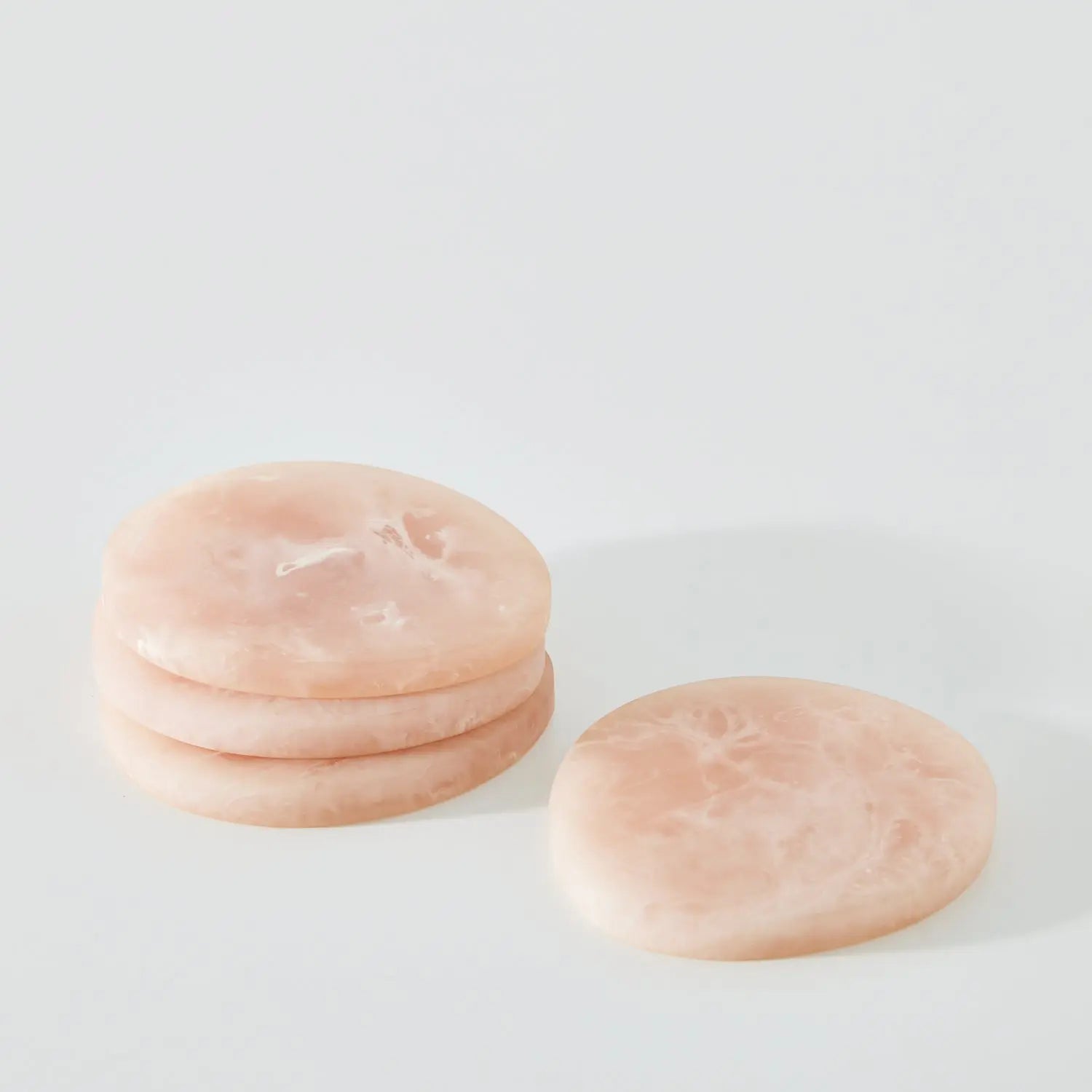 Set of 4 Resin Coasters Pink Horizon