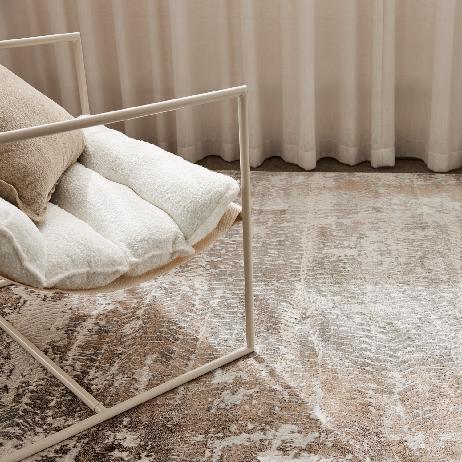 Sonder Beige Modern Rug DecoRug