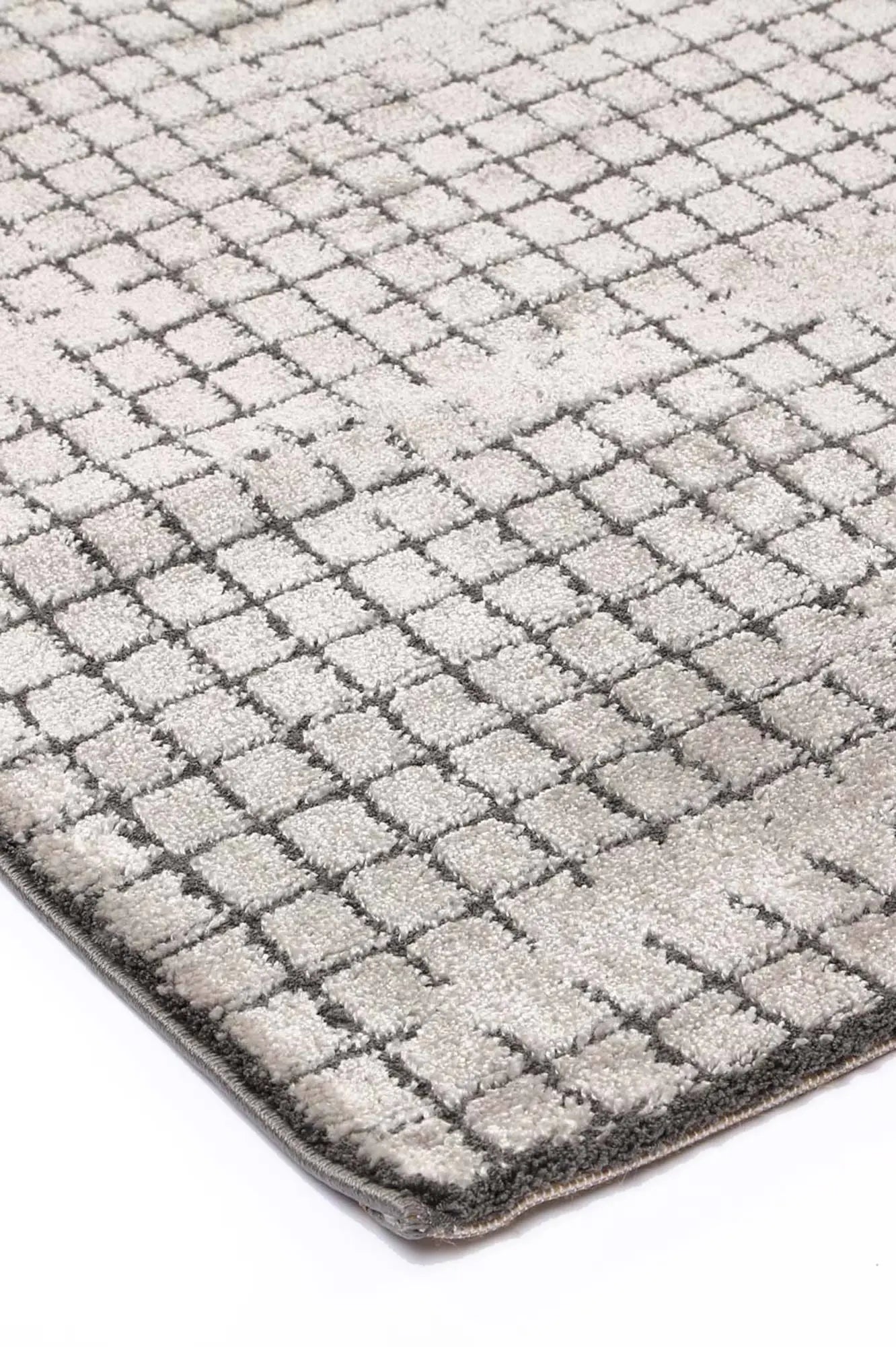 Suave Grey Cubic Rug BRAVEN