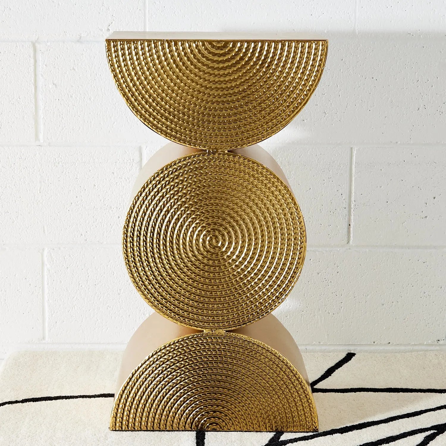 Tall Gold Sculptural Side Table KAILE