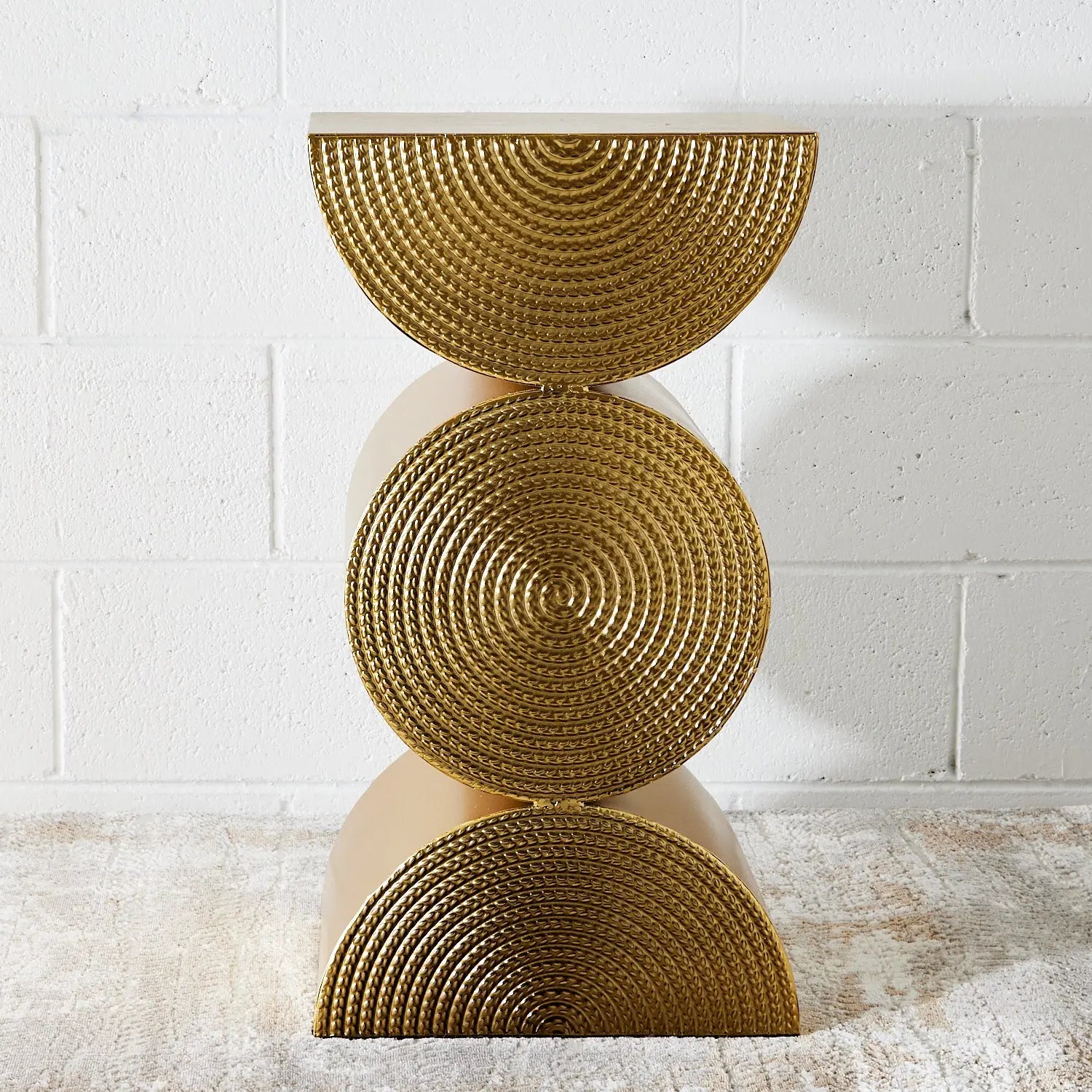 Tall Gold Sculptural Side Table KAILE