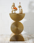 Tall Gold Sculptural Side Table KAILE