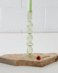 Taper Glass Candle Holder Green KAILE