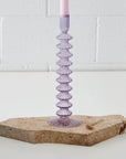 Taper Glass Candle Holder Purple KAILE