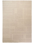 Tasman Blocks Cream Wool Rug 01LOVETHAT