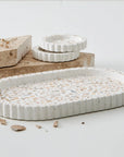 Terrazzo Ribbed Tray Natural COAST