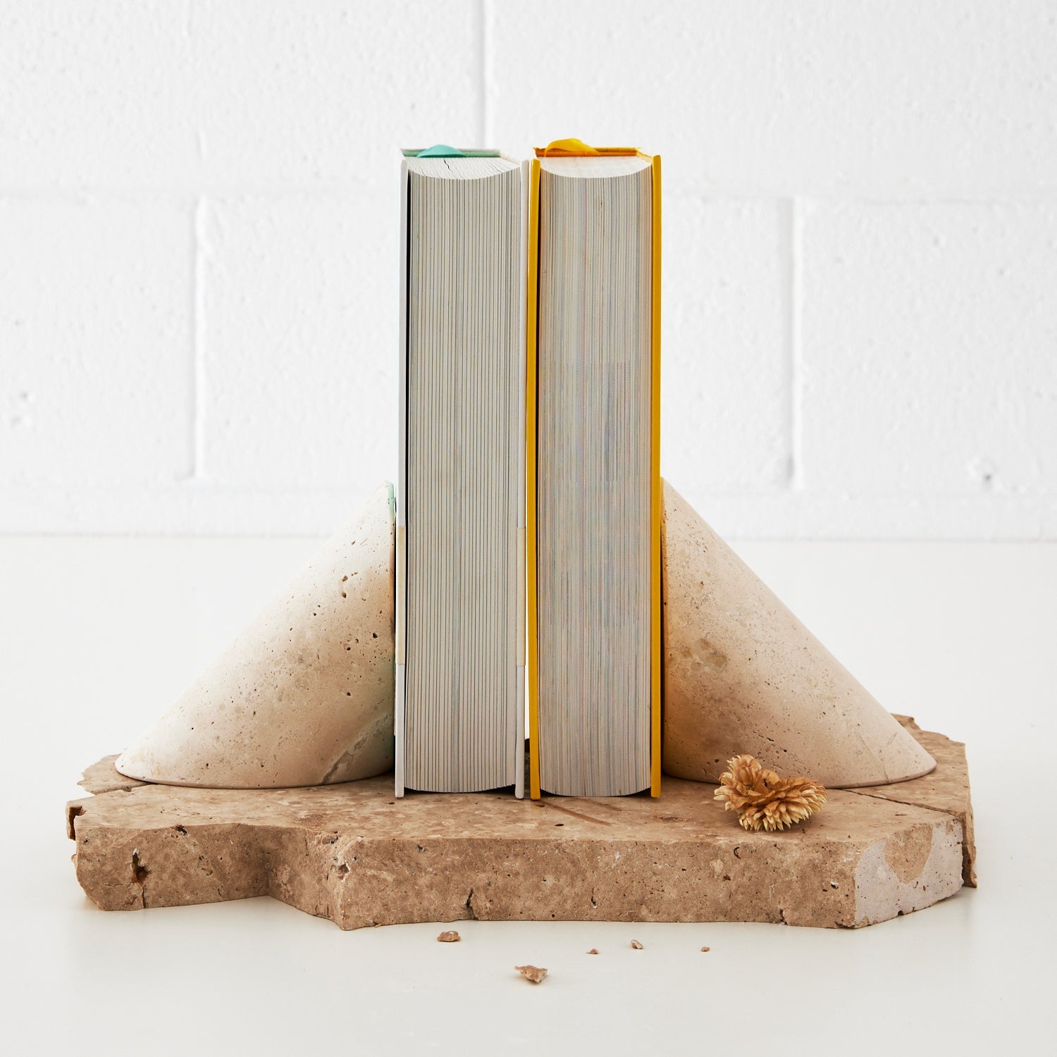 Travertine Stone Bookends KAILE