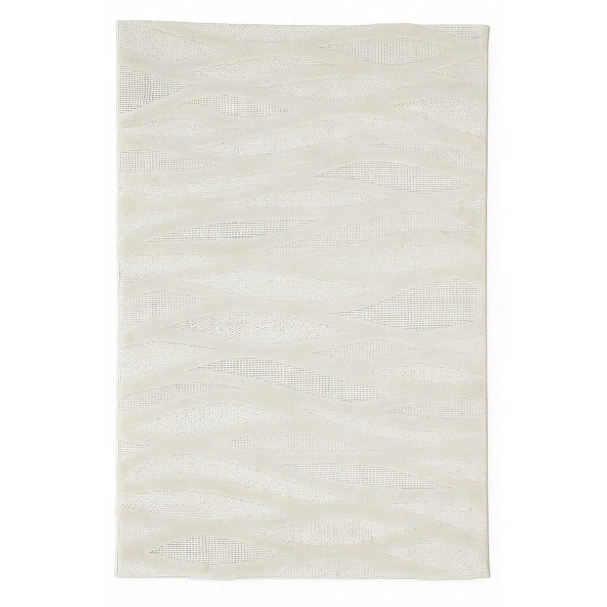 Urban Ecru Wave Cream Rug DecoRug