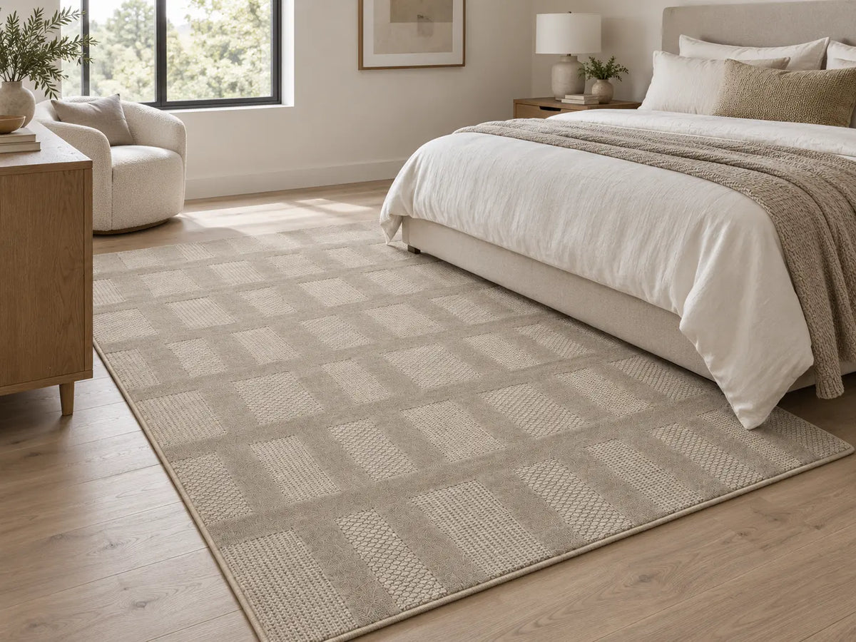 Urban Forme Beige Textured Rug DecoRug