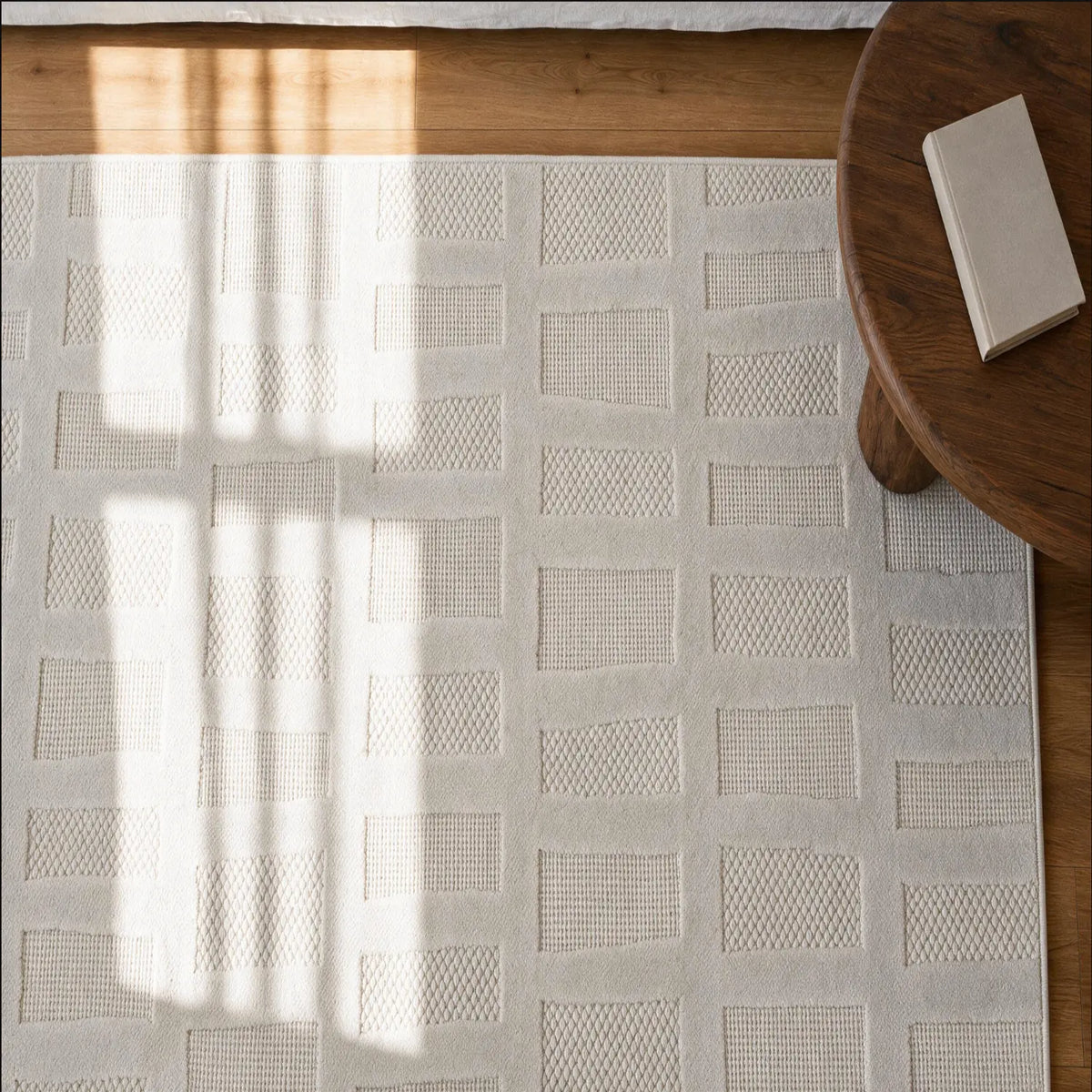 Urban Forme Cream Textured Rug DecoRug