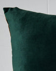 Velvet Feather Cushion Green KAILE