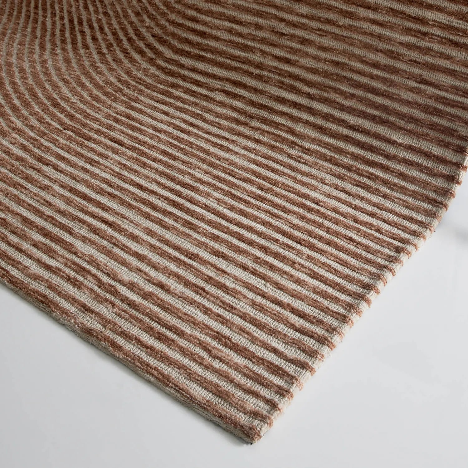 Vista Abstract Zen Floor Rug Rust - DecoRug