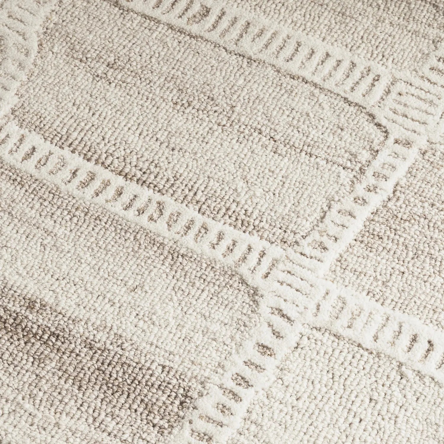 Wattle Ivory Beige Wool Rug THERUG