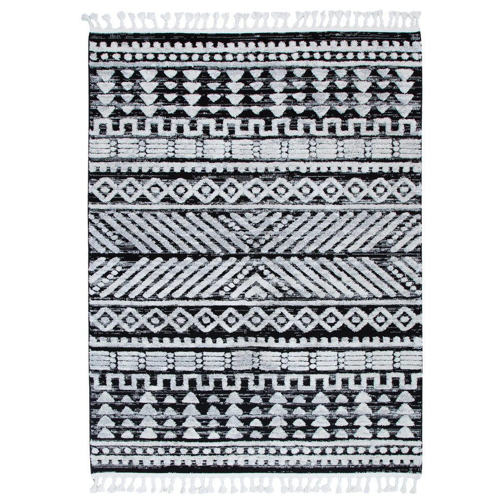 Zellige Aztec Black White Rug - DecoRug