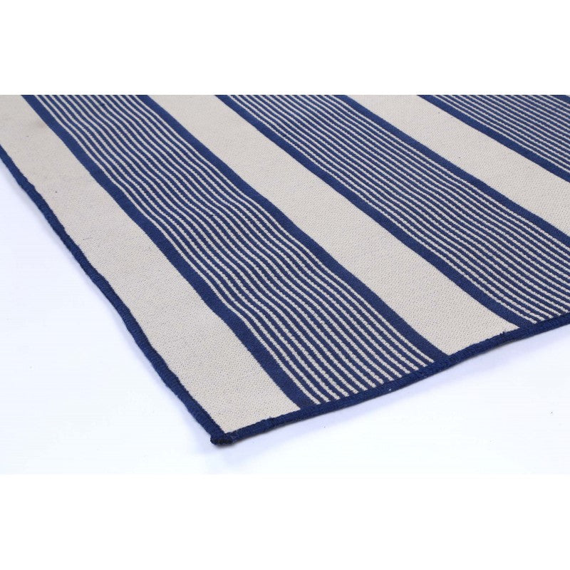 Miami Navy Stripe Indoor Outdoor Rug LTB2B
