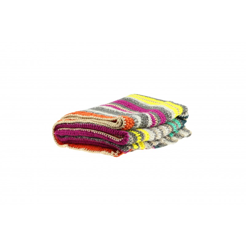 Nava Hand Knitted Throw Multi LTB2B