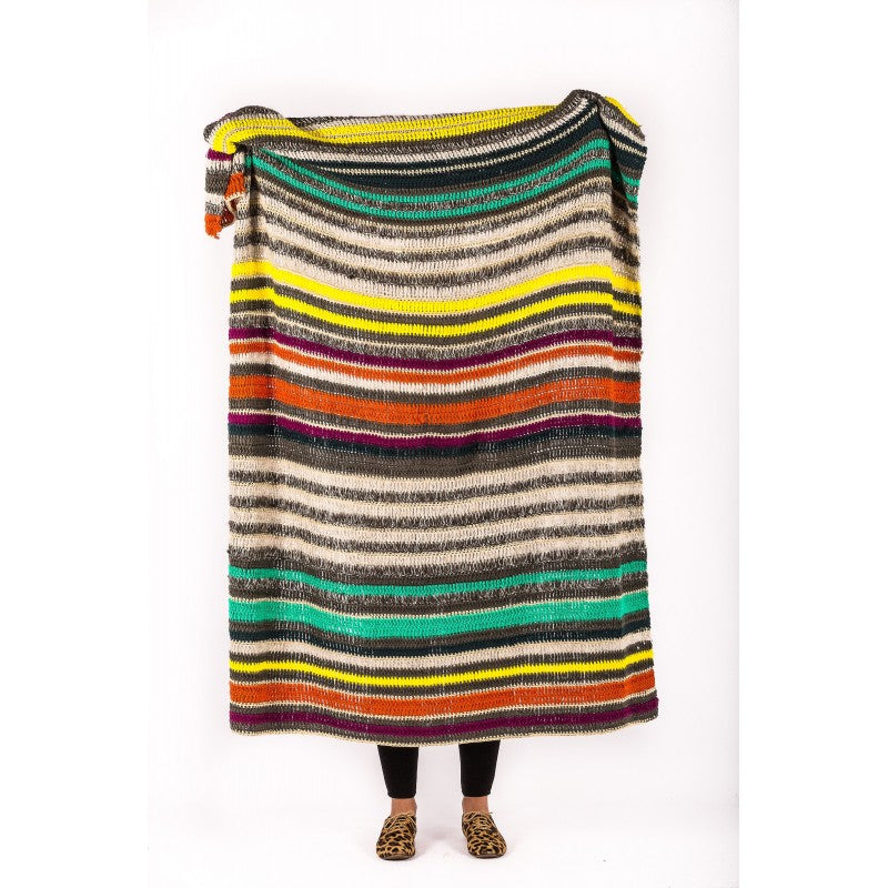 Nava Hand Knitted Throw Multi LTB2B