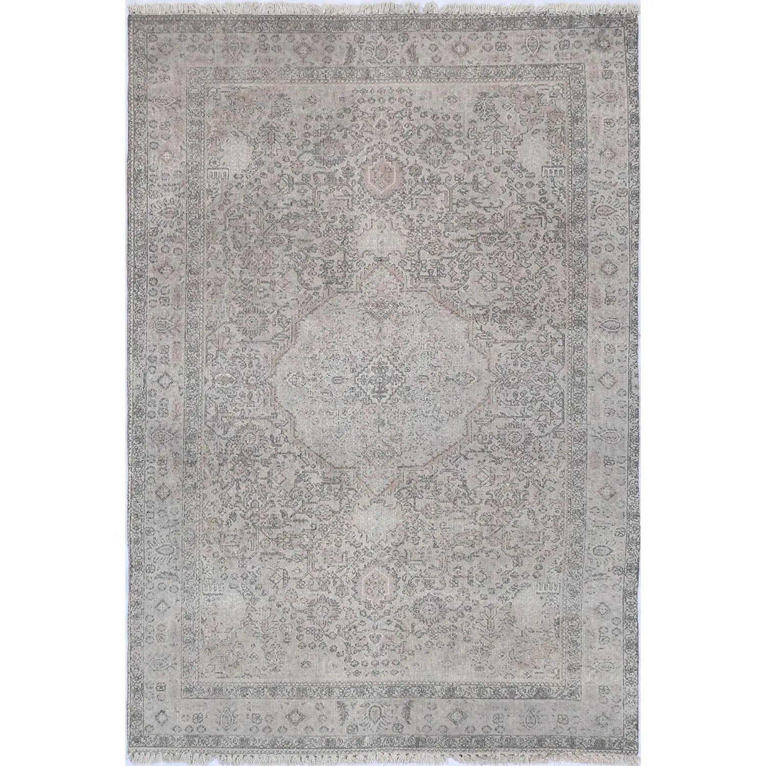 Agraba Grey Rustic Traditional Rug DecoRug