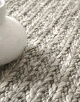 Argyle Braid & Rib Charcoal Wool Rug DecoRug