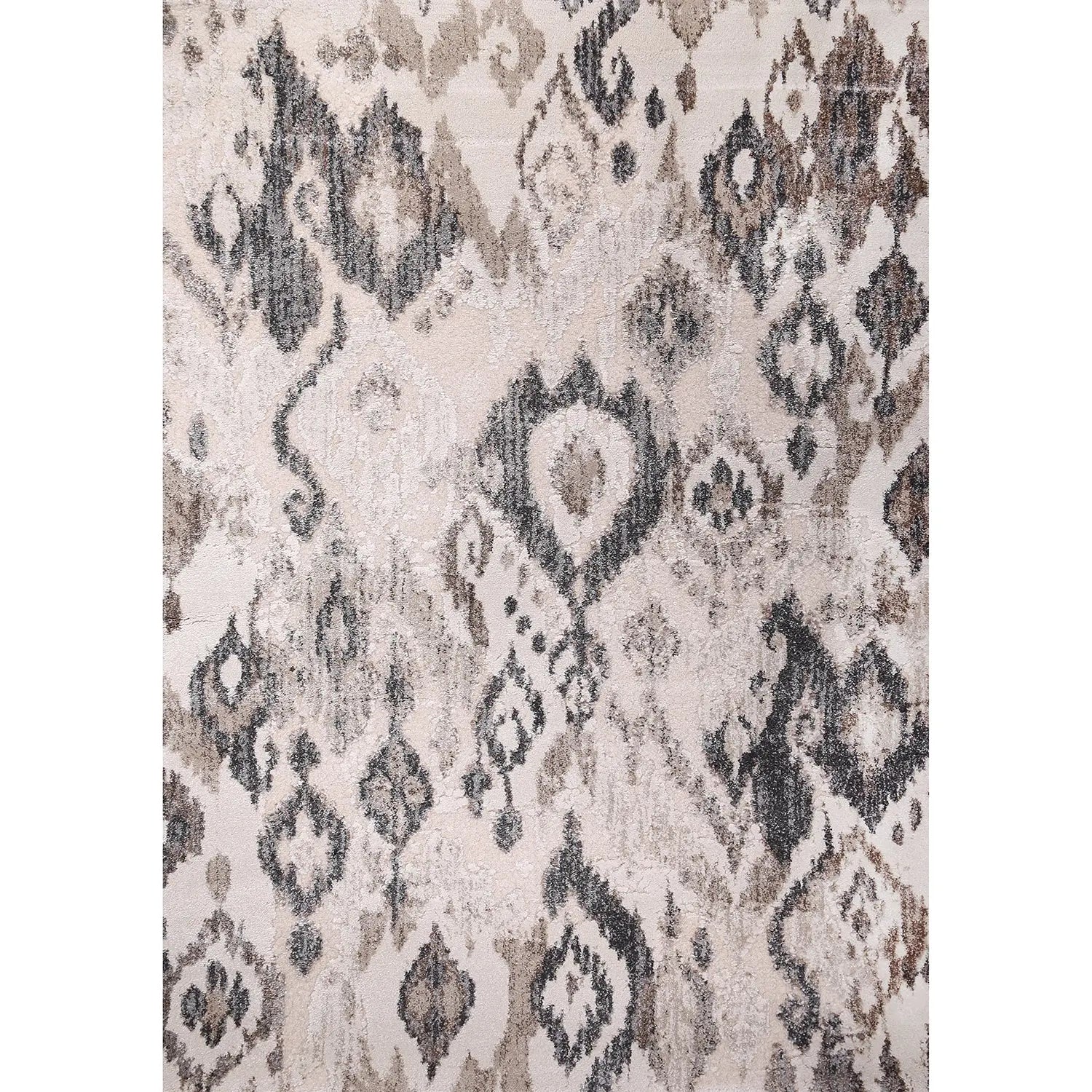 Crete Ikat Design Modern Rug Grey decorugonline