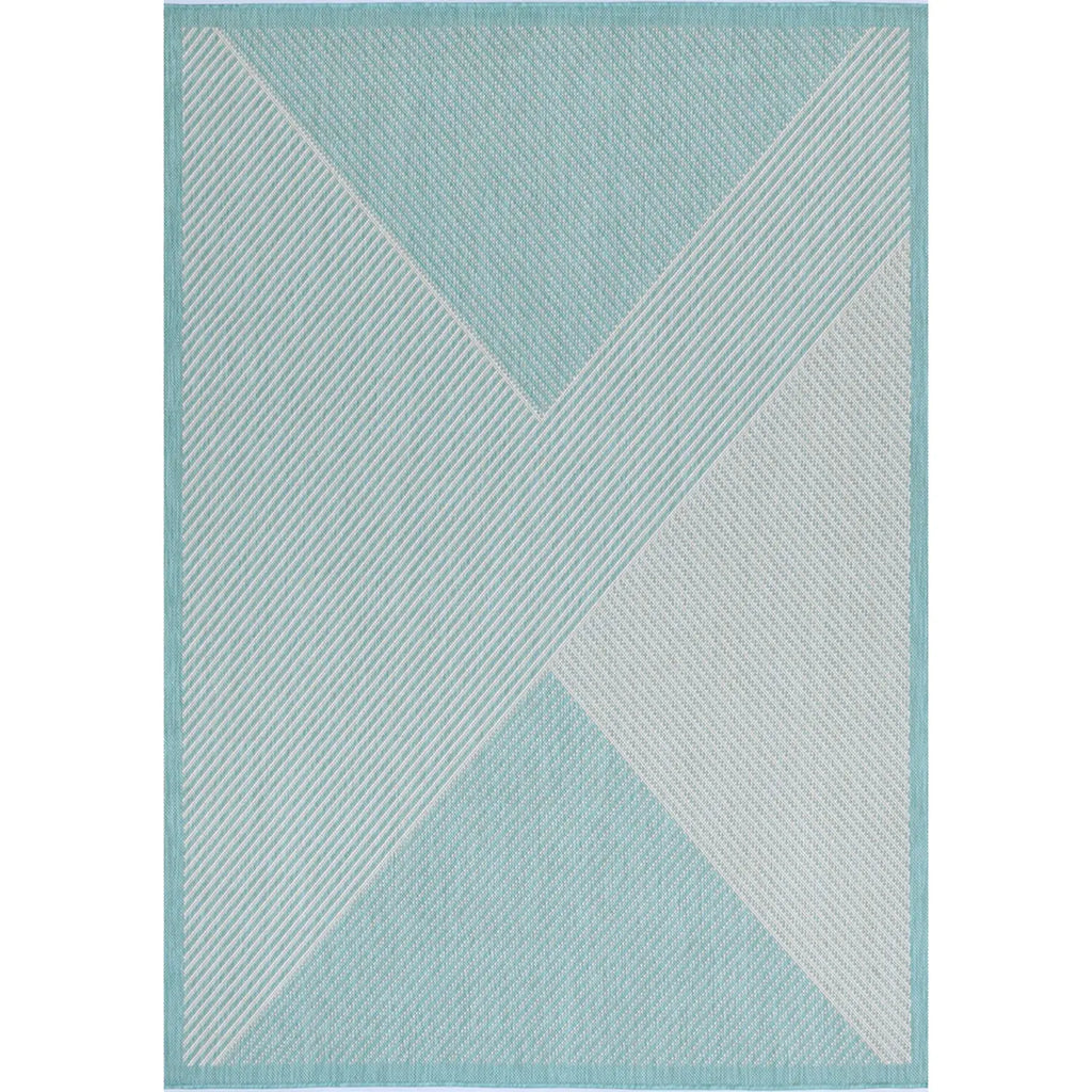 Elements Indoor/Outdoor Turquoise Shade Rug