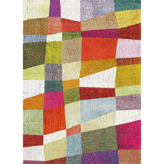 Galaxy Multi Coloured Square Patterned Rug decorugonline