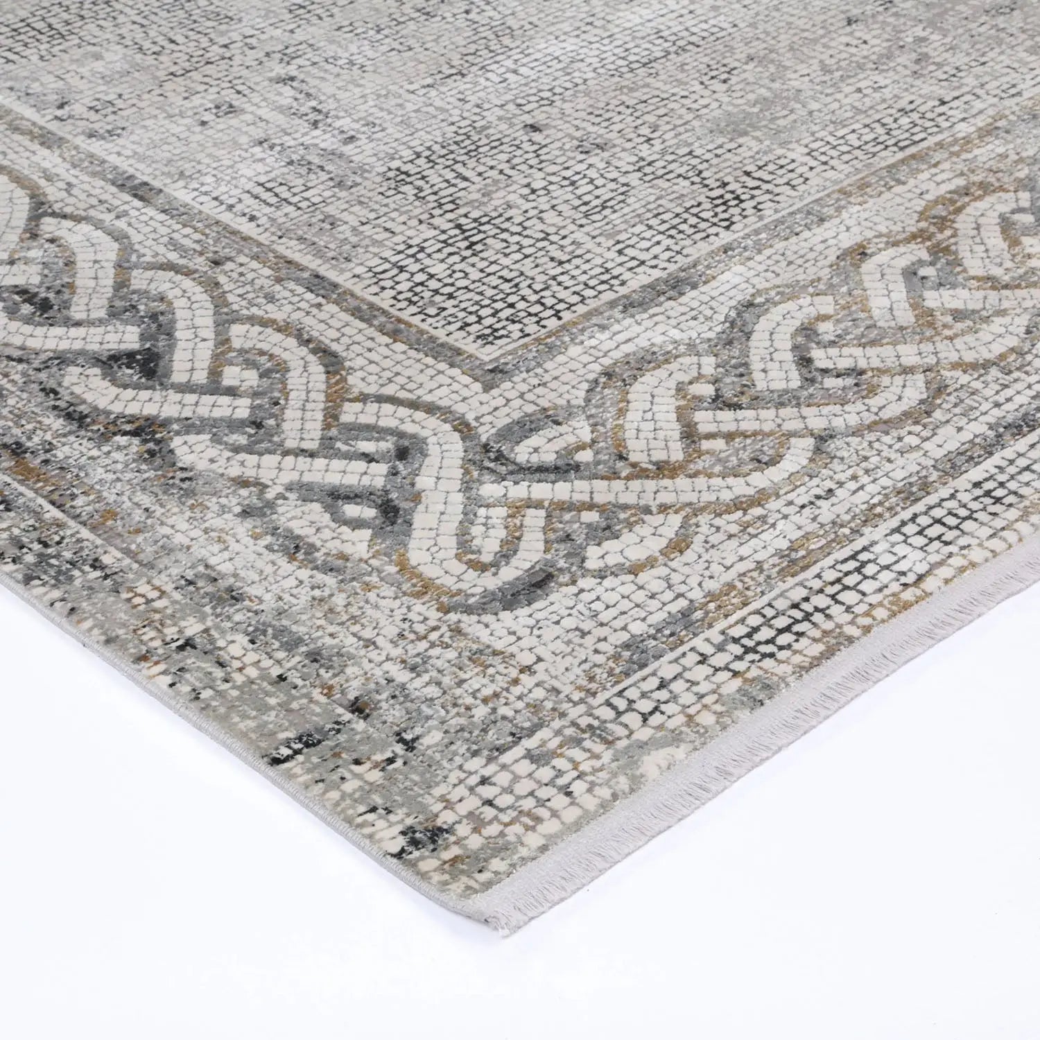 Giorgio Grey &amp; Anthracite Mosaic Rug DecoRug