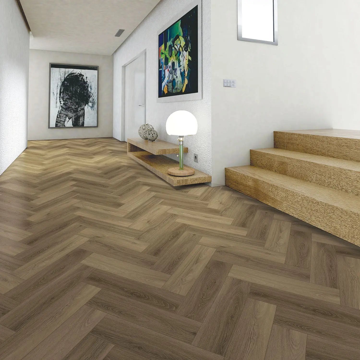 Hadron Autumn Oak Herringbone Hybrid Hadron