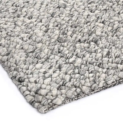 Hampshire Silver Plain Wool Rug DecoRug