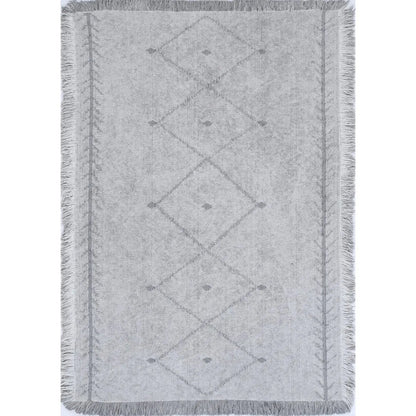 Haryana Aztec Grey Stonewashed Rug BRAVEN