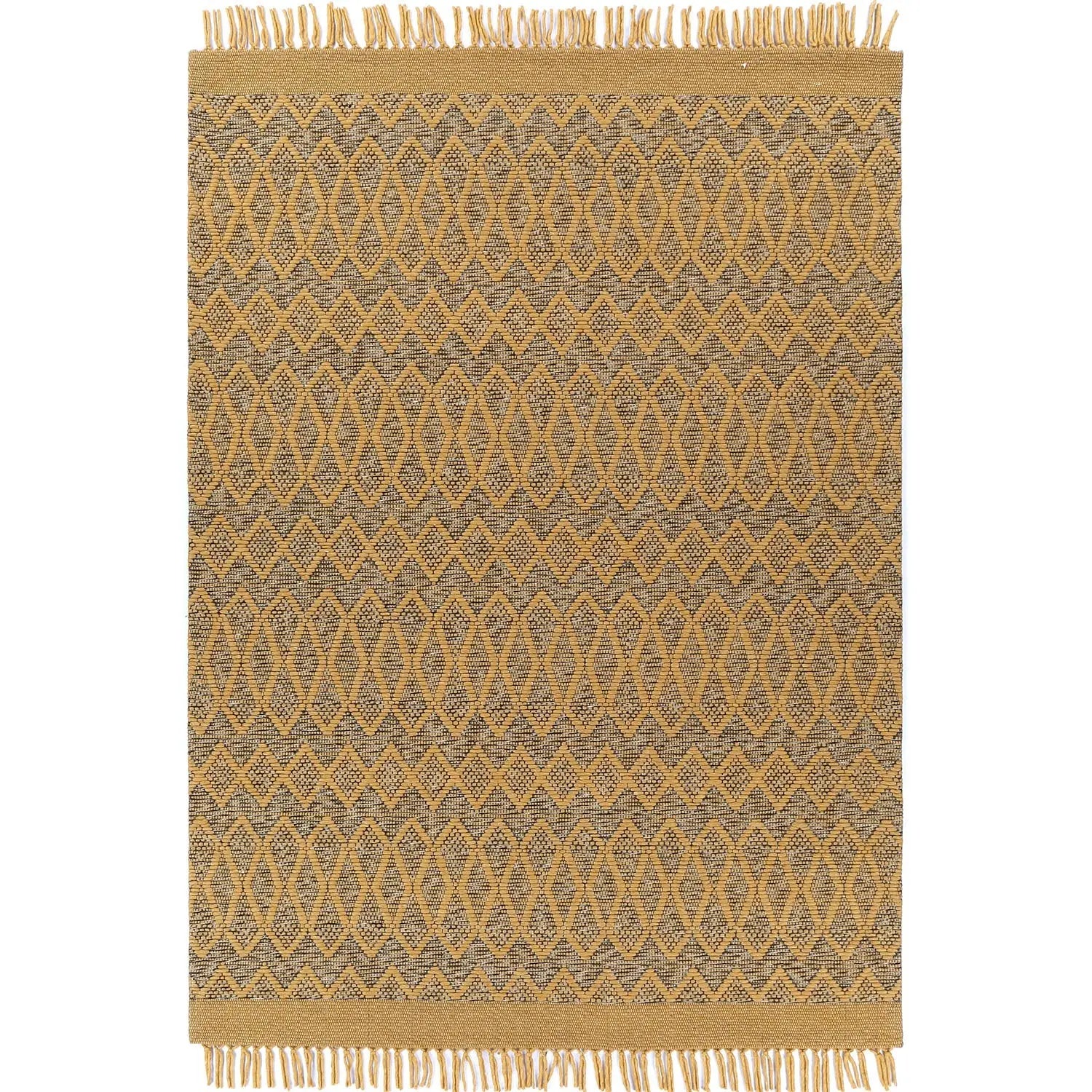 Kailua Mustard Wool Rug (Moroccan) DecoRug