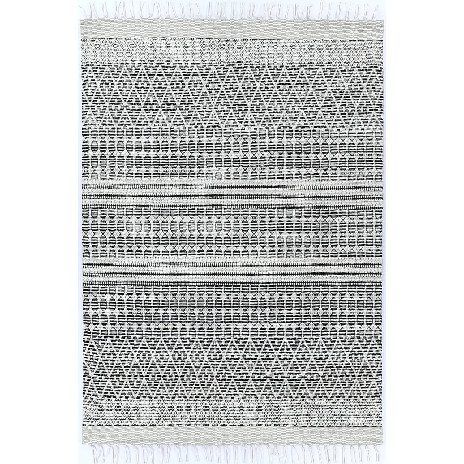 Kailua White Wool Rug (Aztec) DecoRug