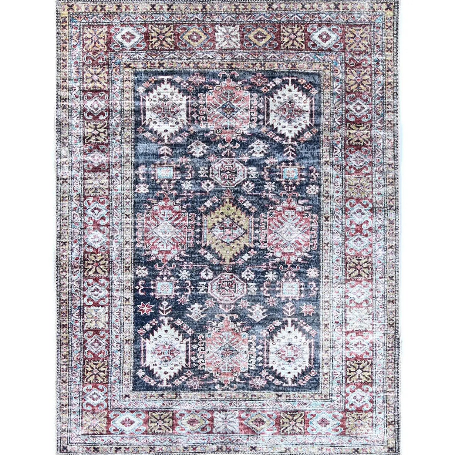 Rajah Aztec Multi Vintage Rug DecoRug