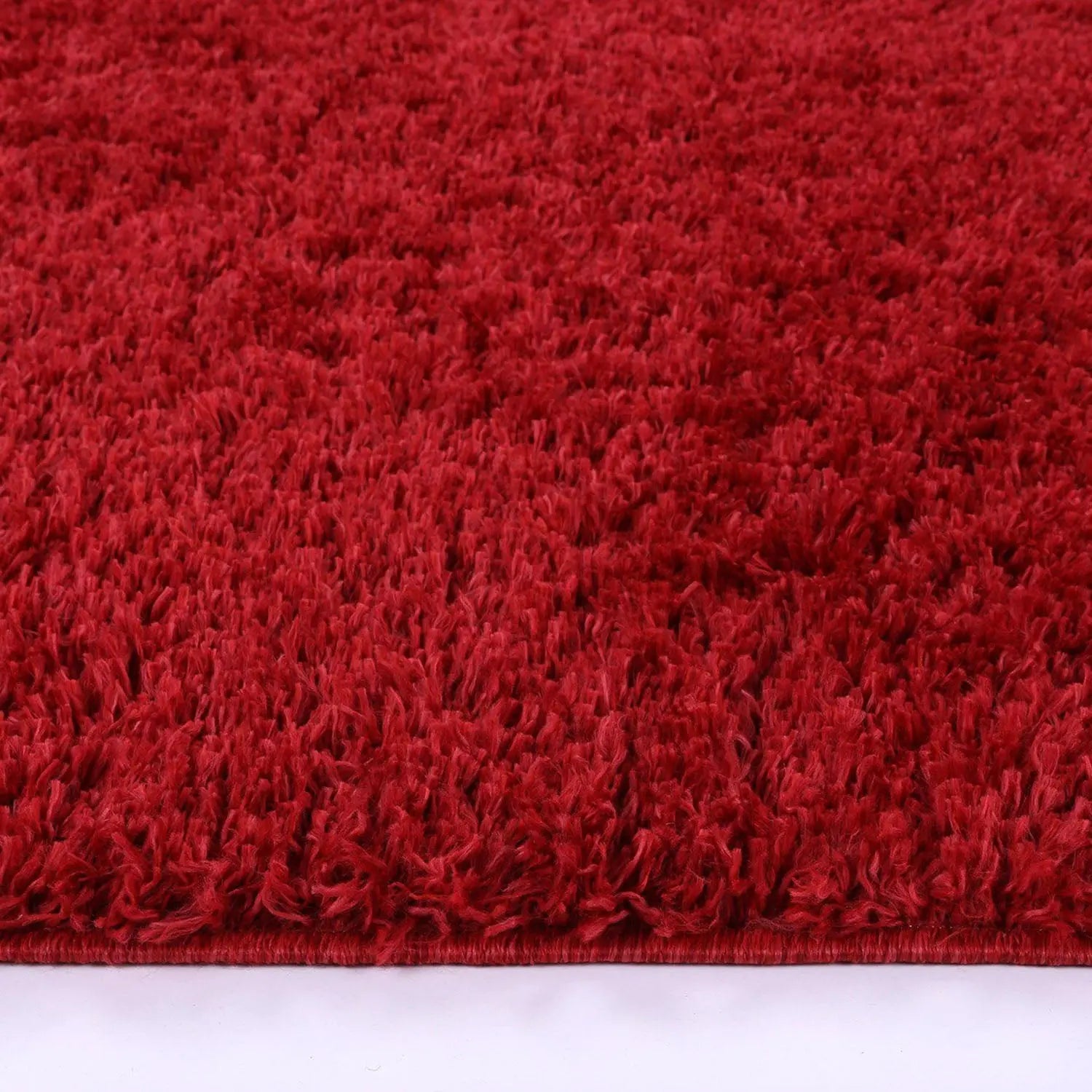 Stratus Plain Red Shag Rug Decorug